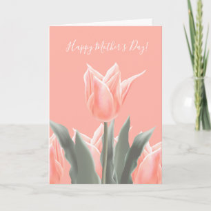 Invitación ¡Feliz Día de la Madre! Flores De Tulipanes De Pea