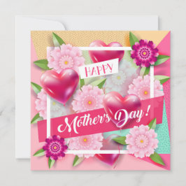 Invitación Feliz día de la madre, hermosas flores