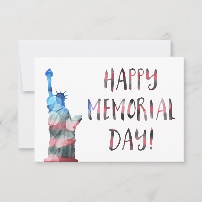 Invitación Feliz Día de la Memoria (bokeh de la libertad) (Anverso)