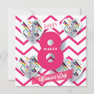 Invitación ¡Feliz día de la mujer! 8 de marzo Fiesta Internac