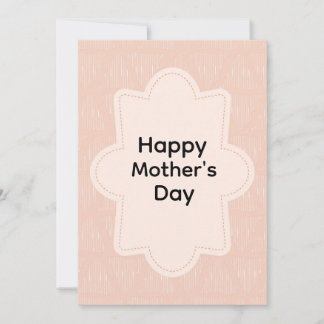 Invitación Feliz Día de las Madres Líneas dibujadas a mano en