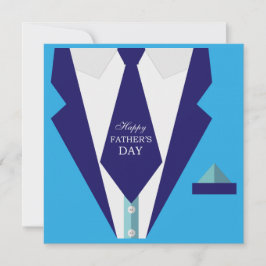 Invitación Feliz Día de los Padres Blue Suit Tie Family Brunc