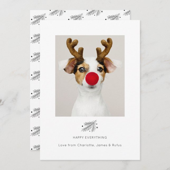 Invitación Feliz Día de Navidad (Anverso / Reverso)