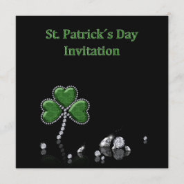 Invitación Feliz Día de San Patricio Diamantes