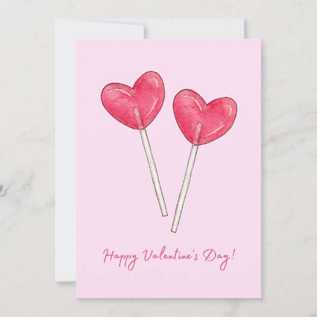 Invitación Feliz día de San Valentín dulce dulce corazón loll (Anverso)