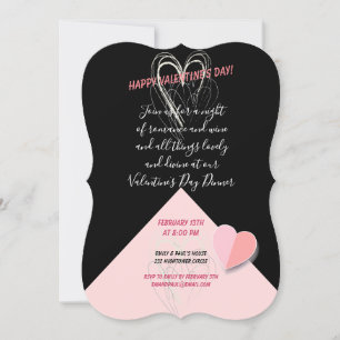 Invitación Feliz Día de San Valentín encantador elegante