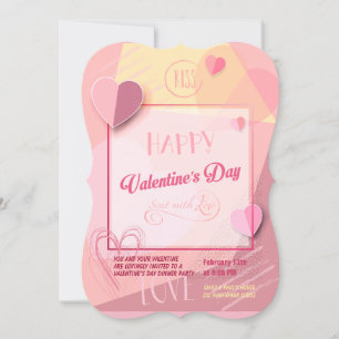 Invitación Feliz Día de San Valentín encantador elegante