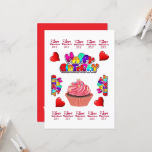 Invitación Feliz Día de San Valentín Feliz cumpleaños