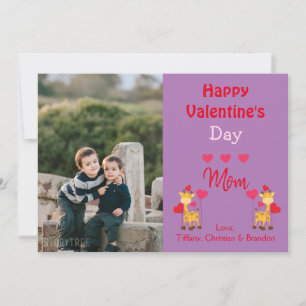 Invitación Feliz Día de San Valentín foto de mamá Safari