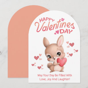Invitación feliz día de San Valentín, lindo conejito amor tar