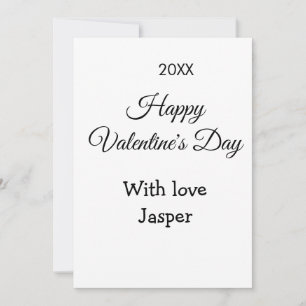 Invitación Feliz día de San Valentín nombre amor simple año e