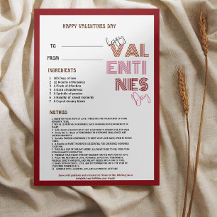 Invitación Feliz Día de San Valentín  Receta para amar la vid