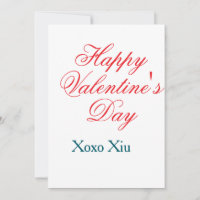 Feliz día de San Valentín rojo azul xoxo amor nomb