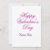 Feliz día de San Valentín rosa morado xoxo amor no