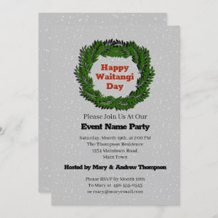Invitación Feliz Día de Waitangi en Nueva Zelanda