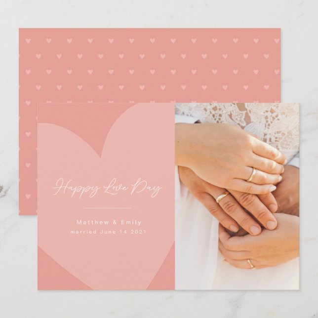 Invitación Feliz Día del Amor de los Corazones (Anverso / Reverso)
