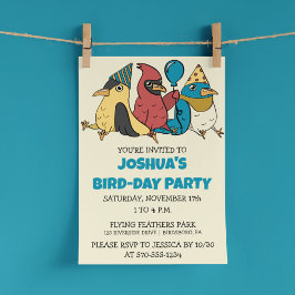 Invitación Feliz Día del Ave Personalizado Aves tema Cumpleañ