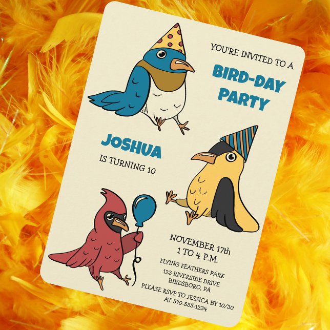 Invitación Feliz Día del Ave Personalizado Aves tema Cumpleañ (Subido por el creador)