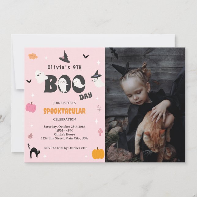 Invitación Feliz Día del Bote | Fotomía de celebración del Dí (Anverso)