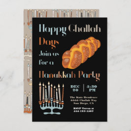 Invitación Feliz Día del Desafío Fiesta Hanukkah
