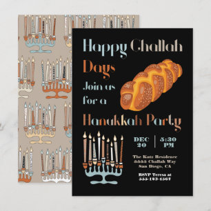 Invitación Feliz Día del Desafío Fiesta Hanukkah