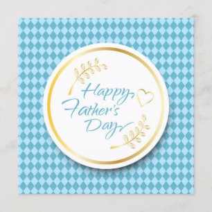 Invitación ¡Feliz Día del Padre! Color azul moderno