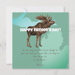 Invitación Feliz Día del Padre Michigan Moose