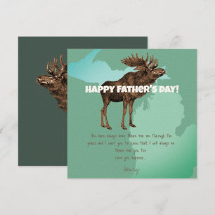 Invitación Feliz Día del Padre Michigan Moose