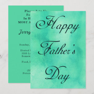 Invitación Feliz Día del Padre Mint Green Summer Picnic Fiest