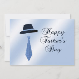 Invitación Feliz Día del Padres Gorra Blue Dot Tie Family Bru