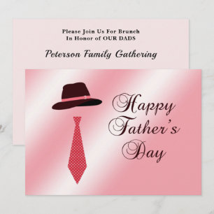 Invitación Feliz Día del Padres Gorra Punto Rosado Tajo Famil