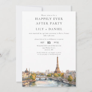 Invitación Feliz día después de París, Boda de Francia