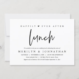 Invitación Feliz día después del almuerzo fiesta de la boda M