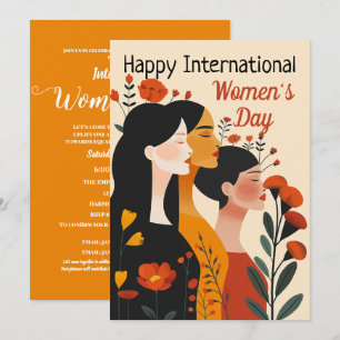 Invitación feliz Día Internacional de la Mujer