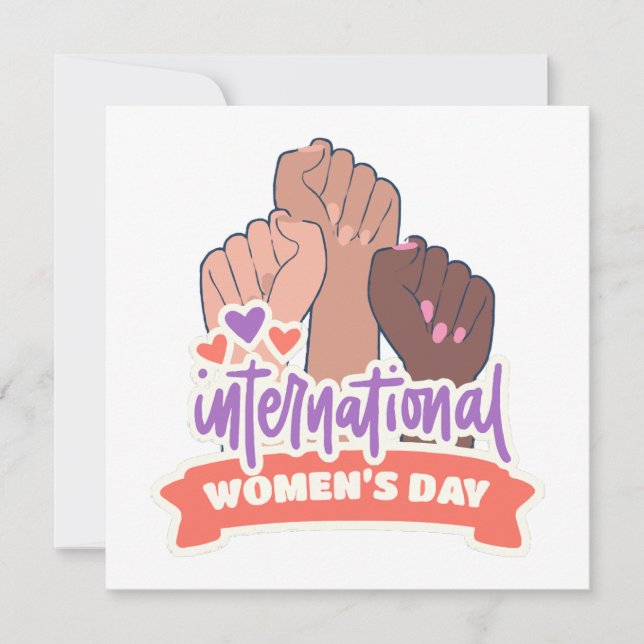 Invitación Feliz Día Internacional de la Mujer (Anverso)