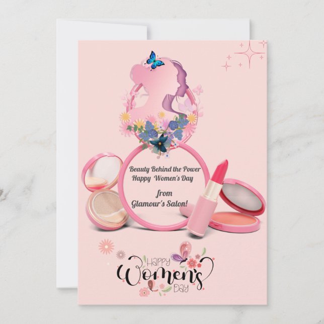 Invitación Feliz Día Internacional de la Mujer (Anverso)