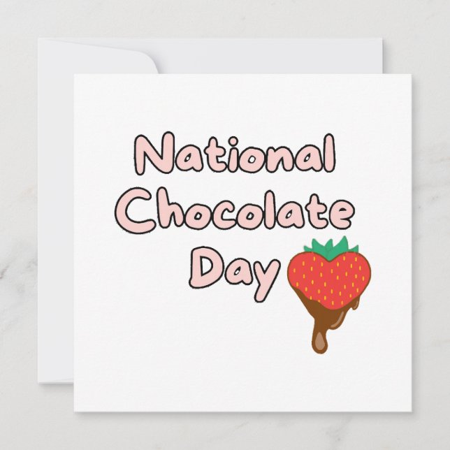 Invitación Feliz día nacional del chocolate (Anverso)