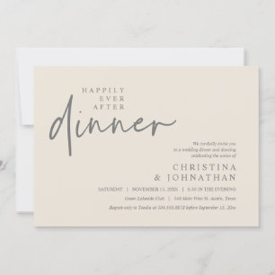 Invitación Feliz día tras cena fiesta de boda moderna