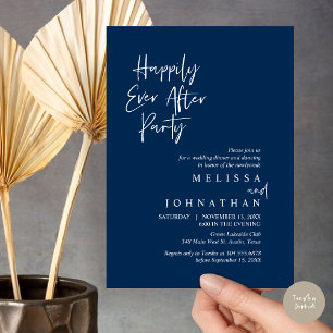 Invitación Feliz día tras Fiesta, Boda Elopement Dinner
