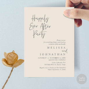 Invitación Feliz día tras Fiesta, Boda Elopement Dinner