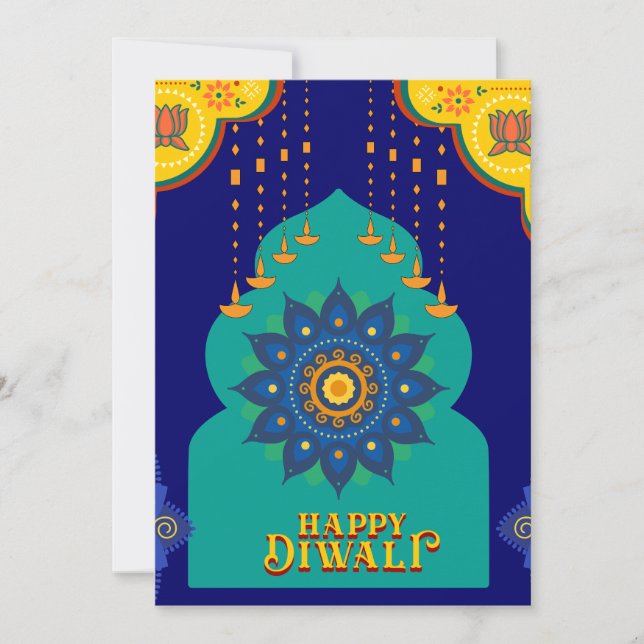 Invitación feliz diwali (Anverso)