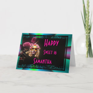 Invitación Feliz dulce cumpleaños dieciséis