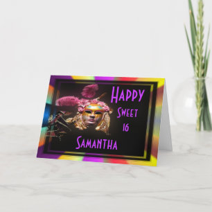 Invitación Feliz dulce cumpleaños dieciséis