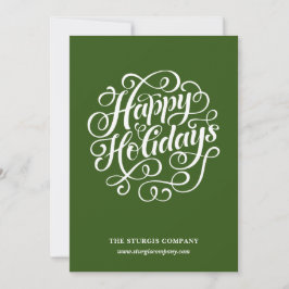 Invitación Feliz feriado Green Company Holiday Card