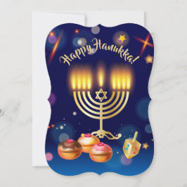 Invitación Feliz Festival Hanukkah de Luces