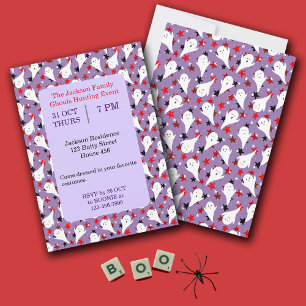 Invitación Feliz Fiesta de caza de espantos de Halloween