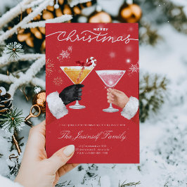 Invitación Feliz Fiesta de cócteles de Navidad