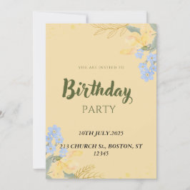 INVITACIÓN FELIZ FIESTA DE CUMPLEAÑOS