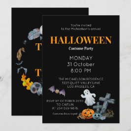 Invitación Feliz Fiesta de disfraces de Halloween