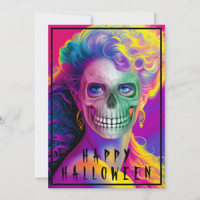 INVITACIÓN FELIZ FIESTA DE DISFRACES DE HALLOWEEN (Anverso)